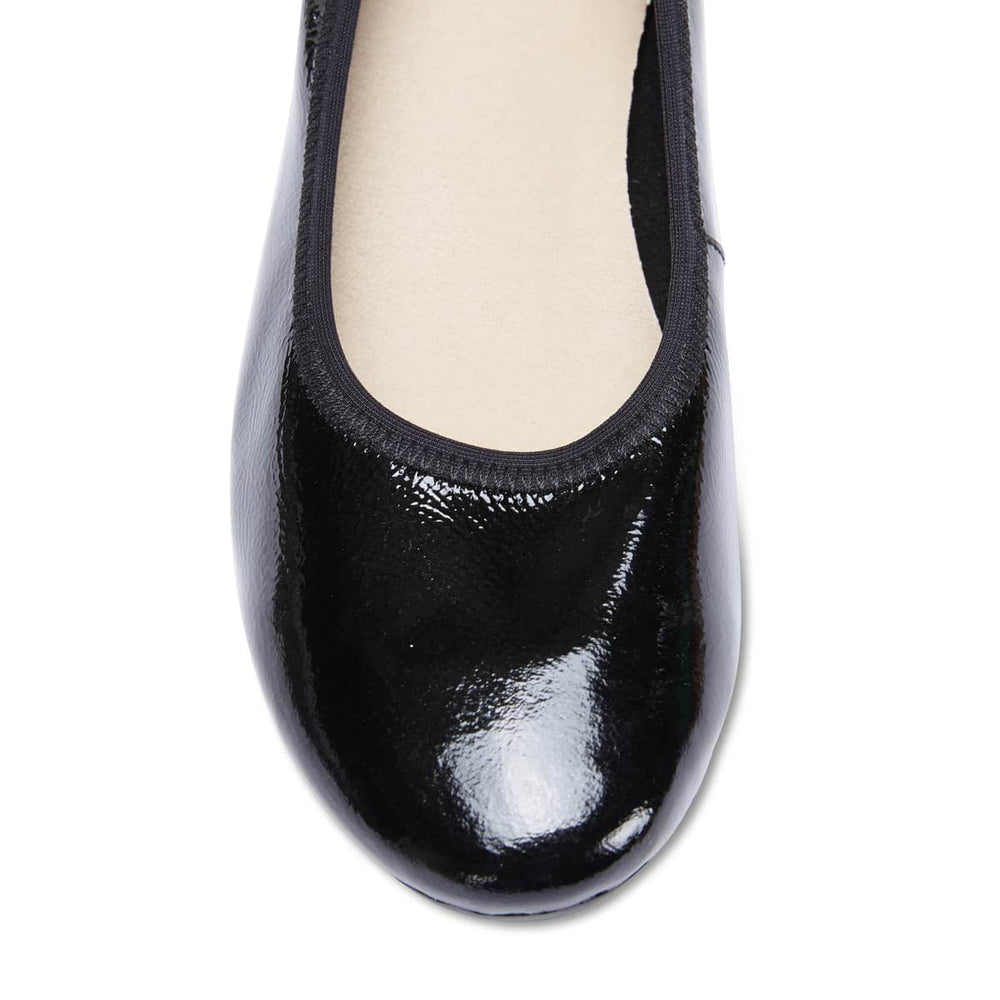 Pamper Ballet Flat in Black Patent