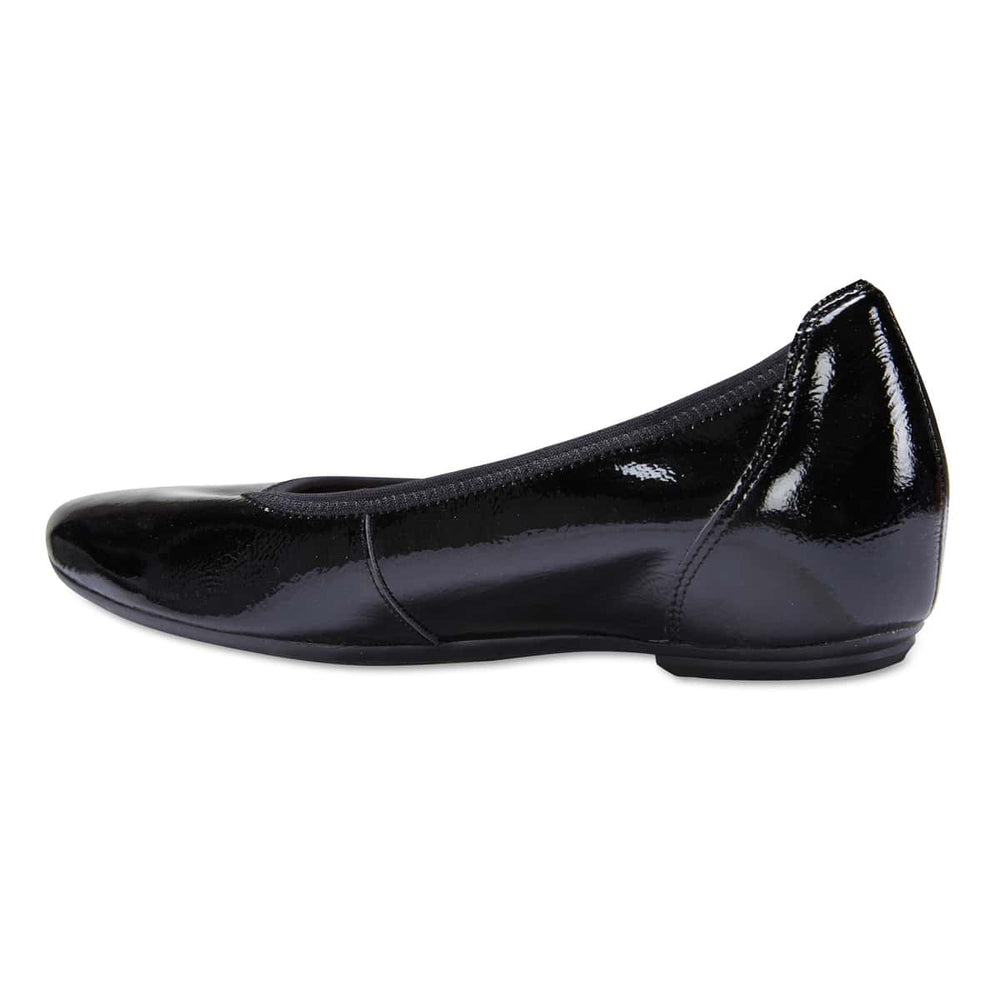 Pamper Ballet Flat in Black Patent