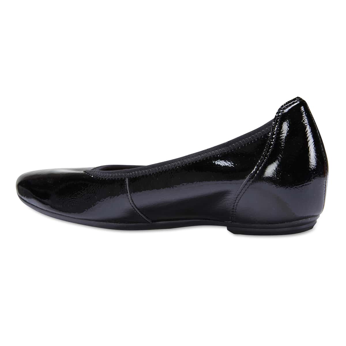 Pamper Ballet Flat in Black Patent