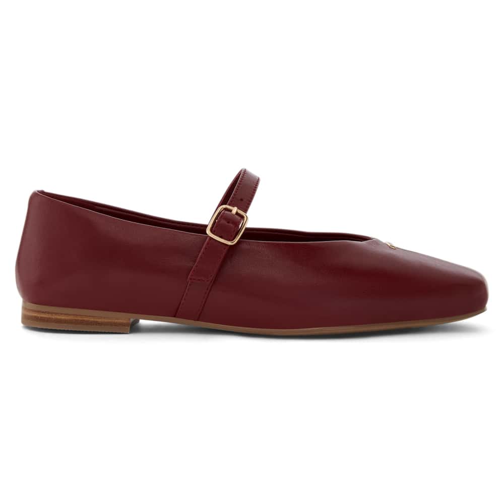 Pearl Ballet Flat in Red Leather