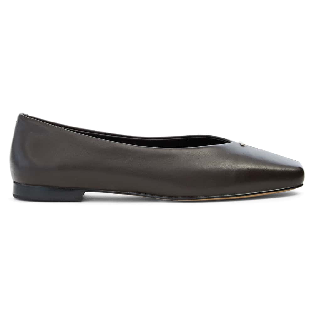 Piazza Ballet Flat in Chocolate  Leather