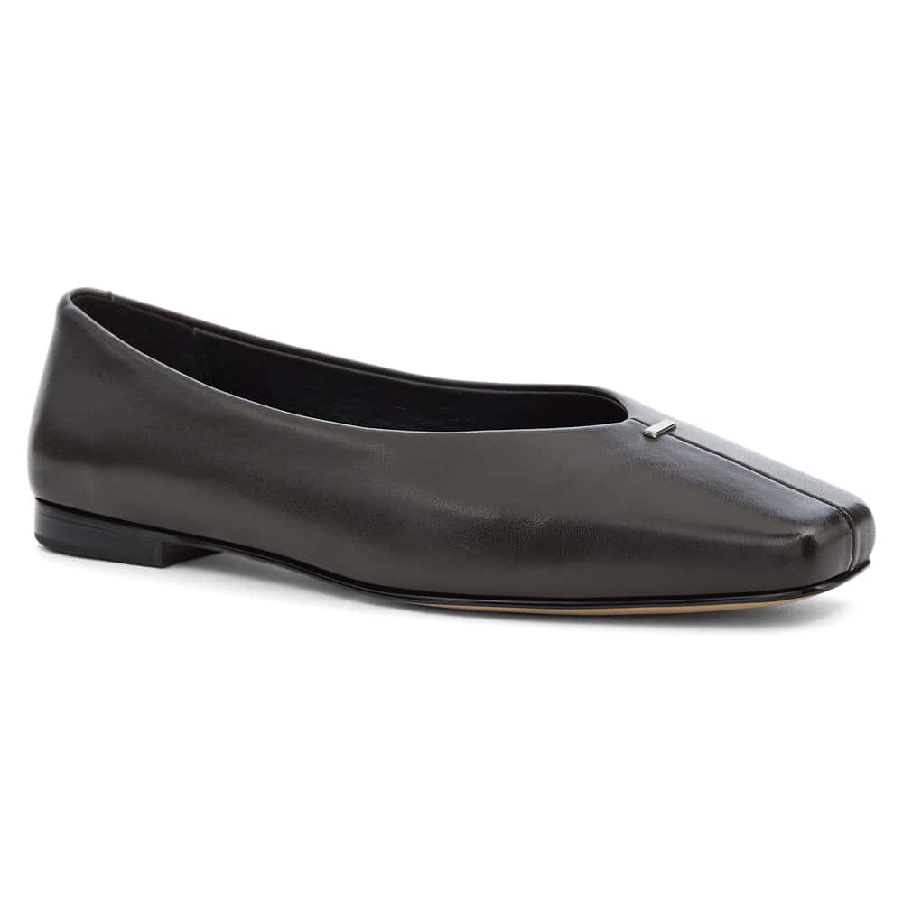 Piazza Ballet Flat in Chocolate  Leather