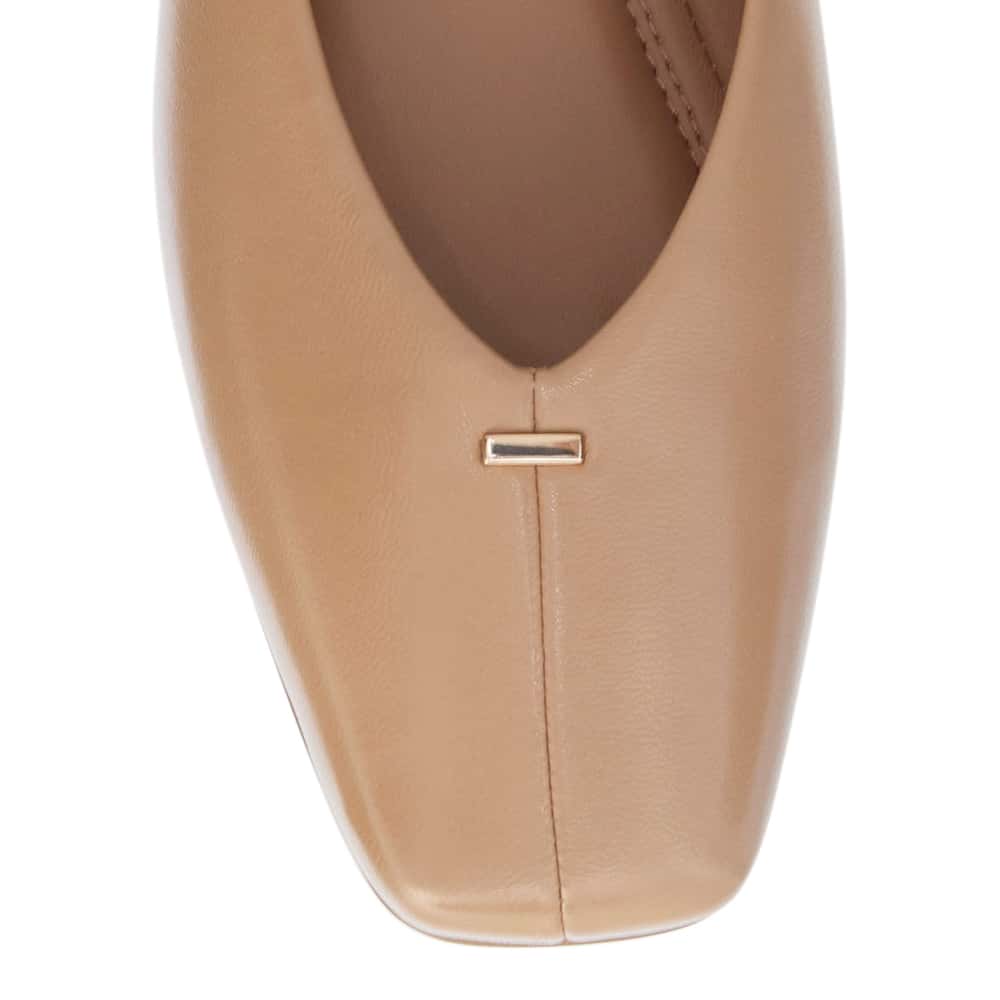 Piazza Ballet Flat in Nude Leather