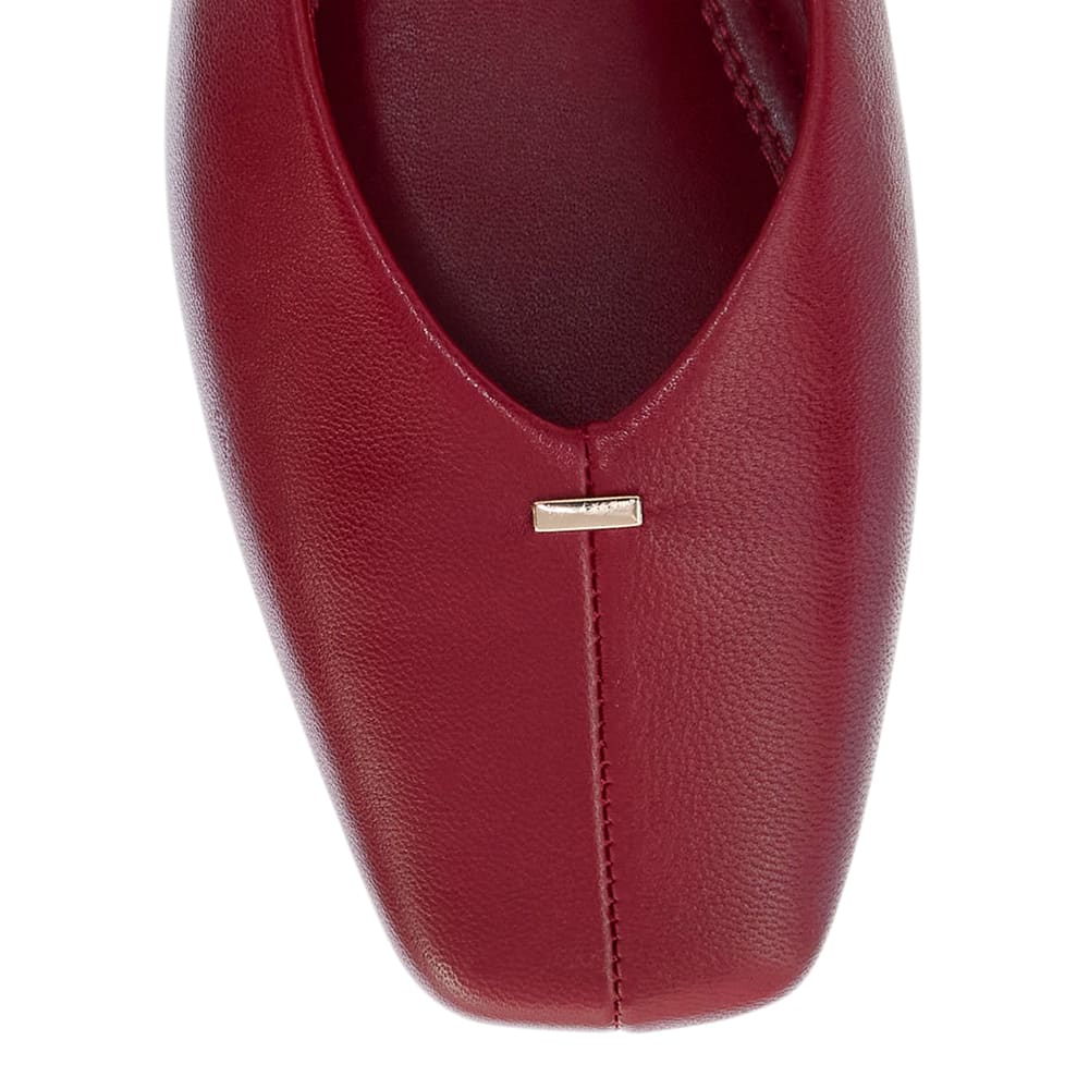 Piazza Ballet Flat in Red Leather