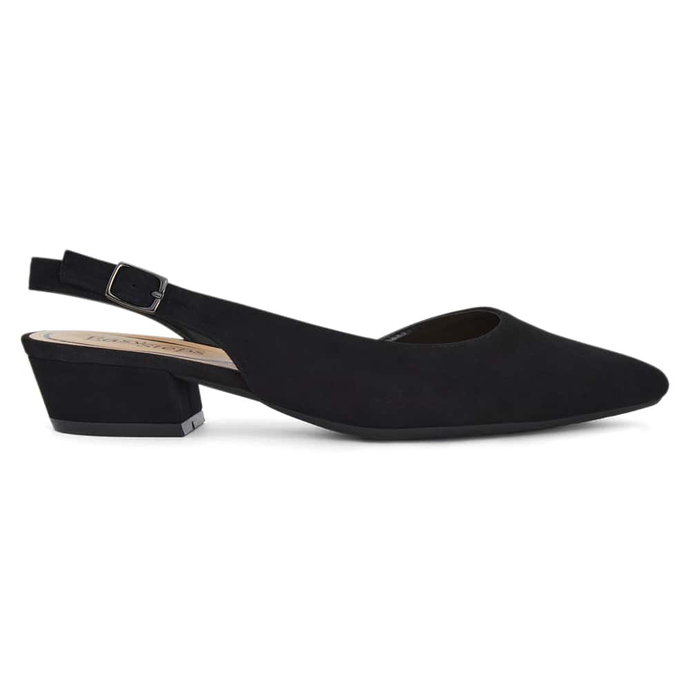 Ramsey Heel in Black Suede