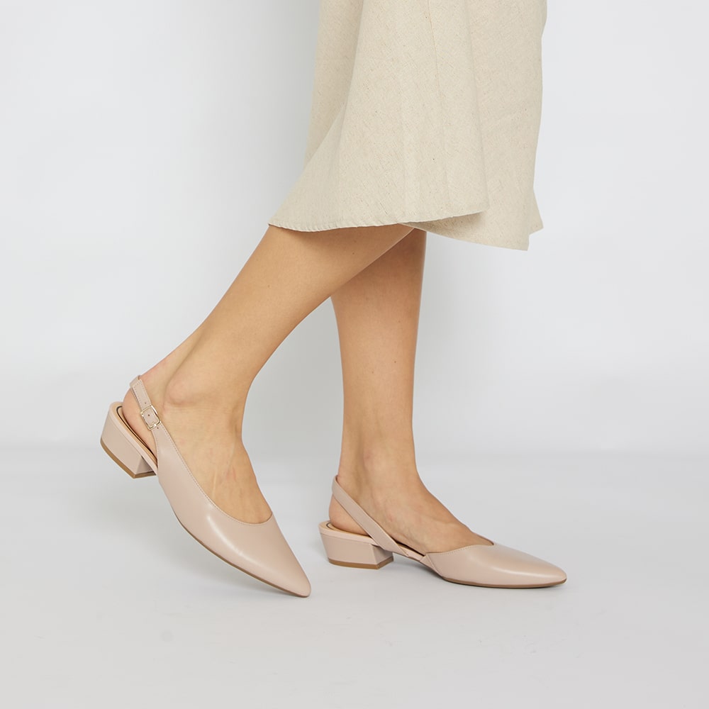 Ramsey Heel in Blush Leather