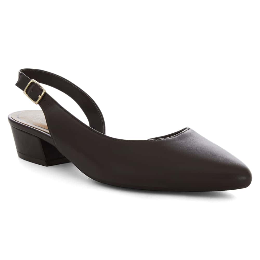 Ramsey Heel in Chocolate  Leather