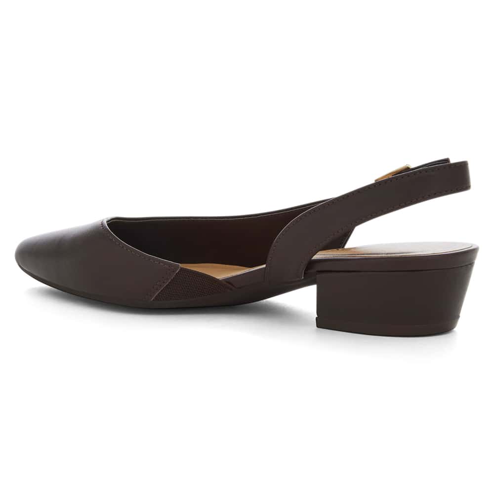 Ramsey Heel in Chocolate  Leather