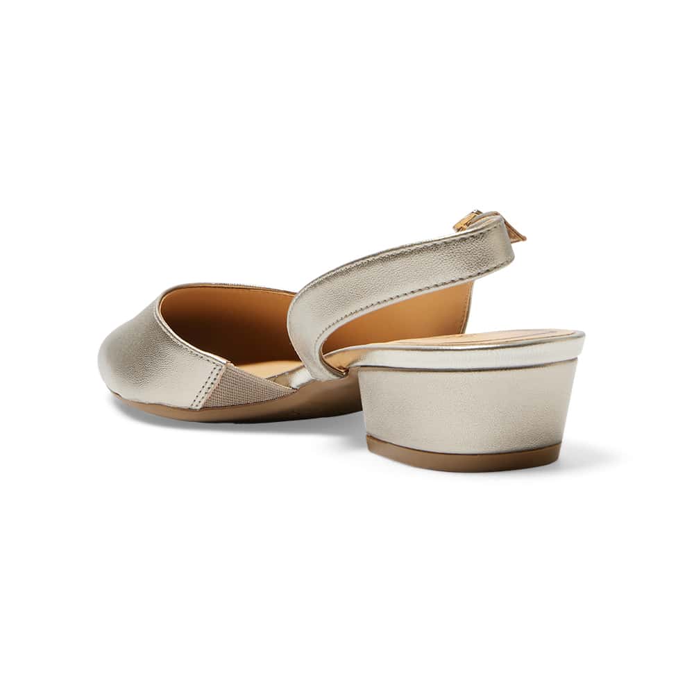 Ramsey Heel in Pewter Leather