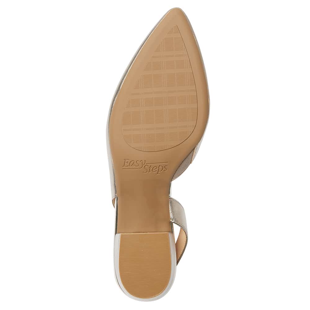 Ramsey Heel in Pewter Leather