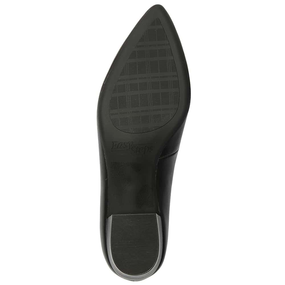 Reagan Heel in Black Leather