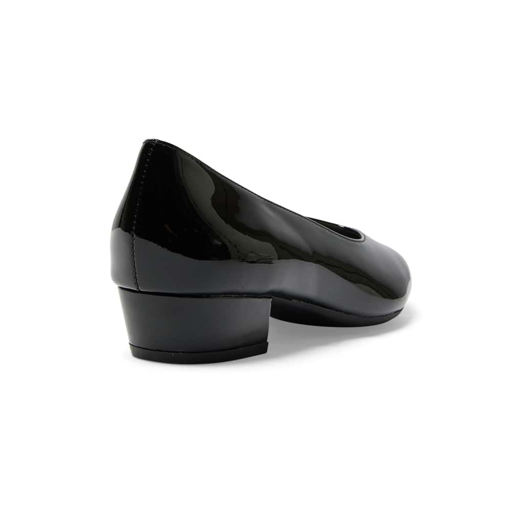 Reagan Heel in Black Patent