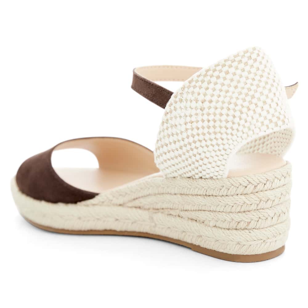 Regina Wedge in Chocolate  Suede