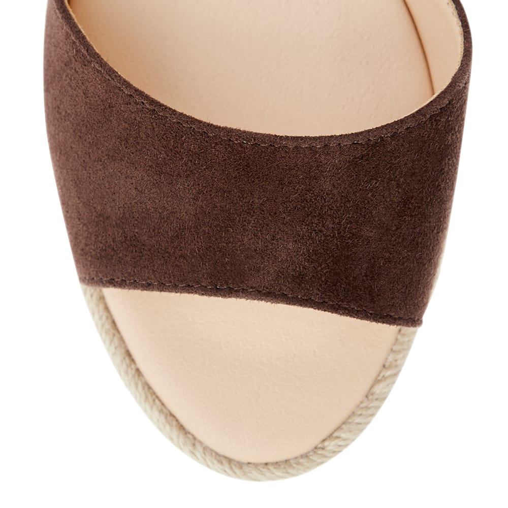 Regina Wedge in Chocolate  Suede