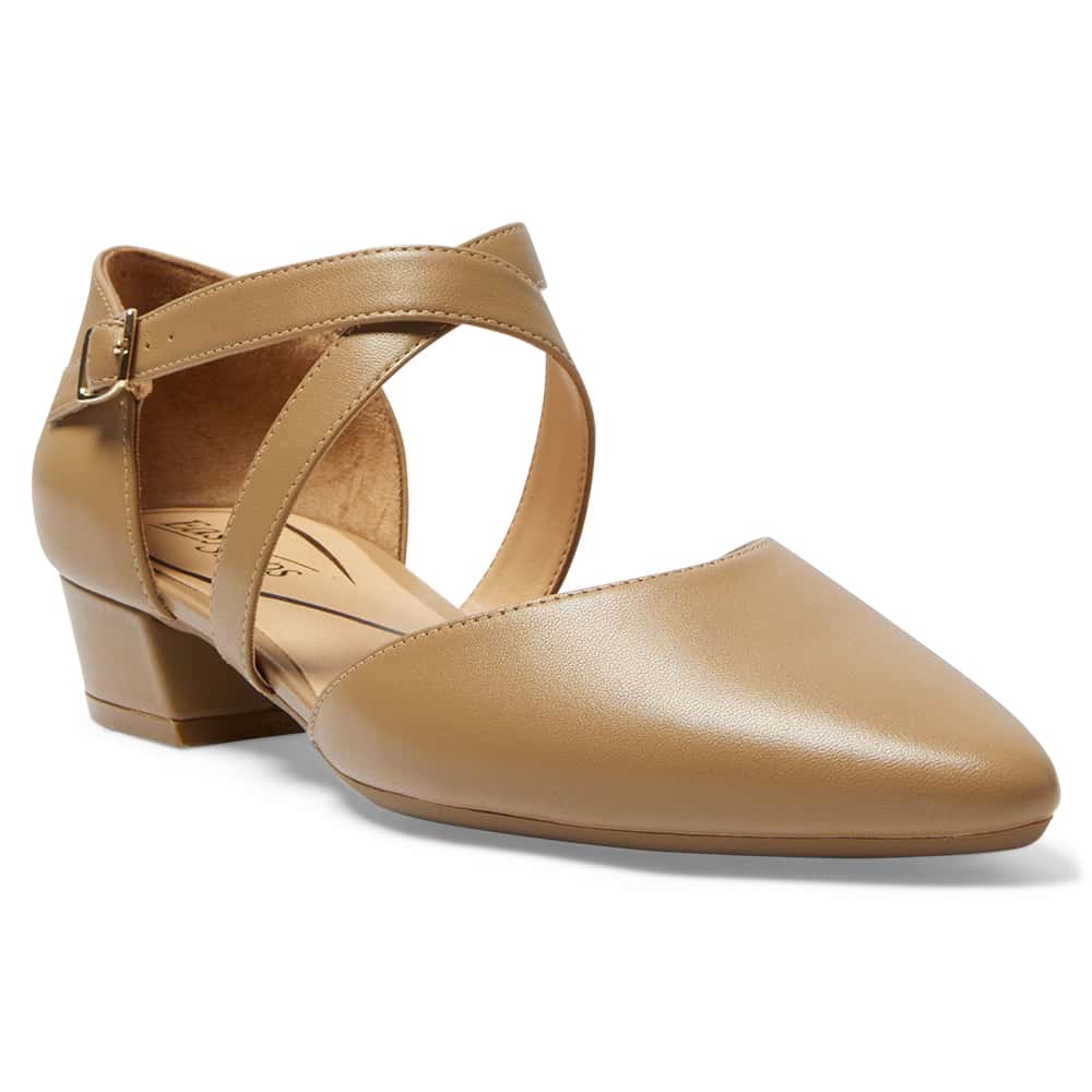 Renee Heel in Camel Leather