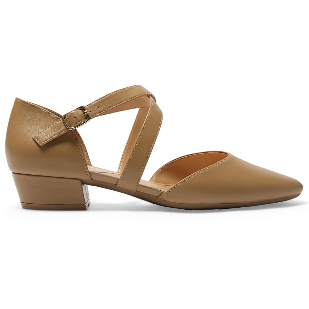 Renee Heel in Camel Leather