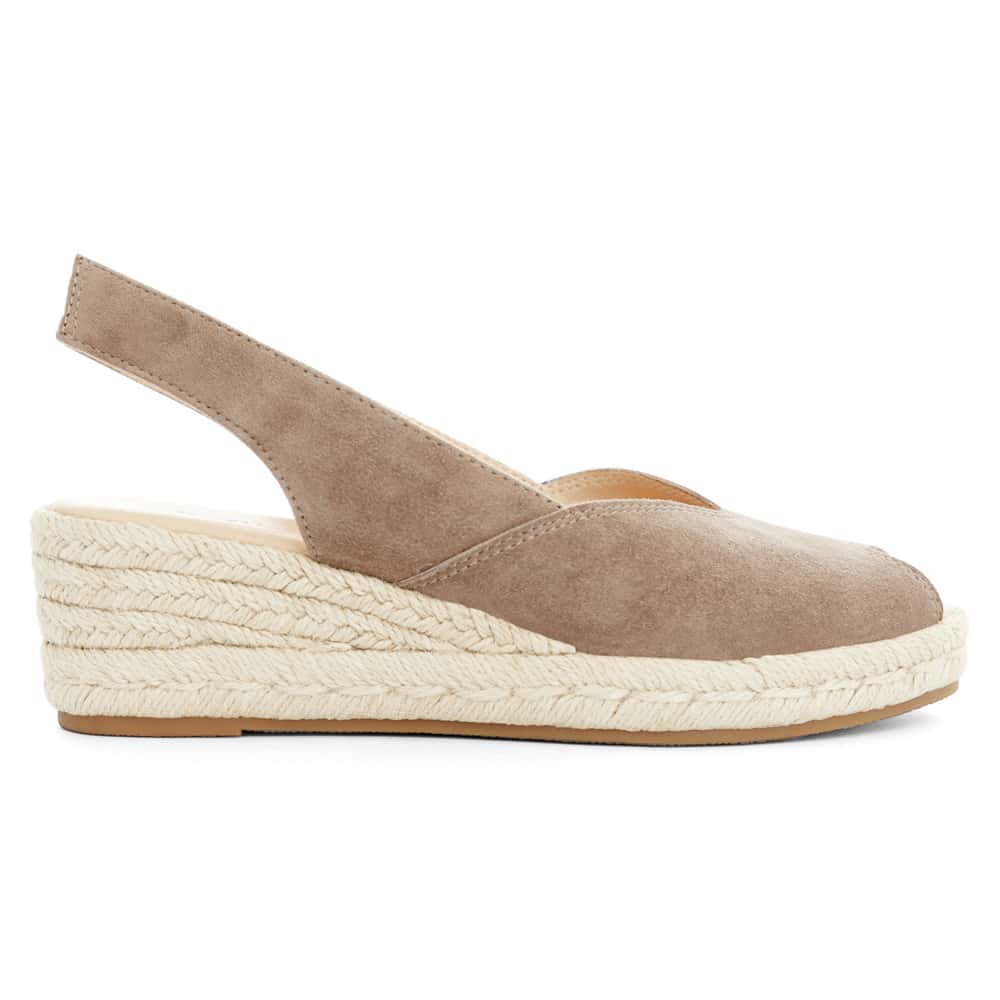 Rowena Wedge in Taupe
