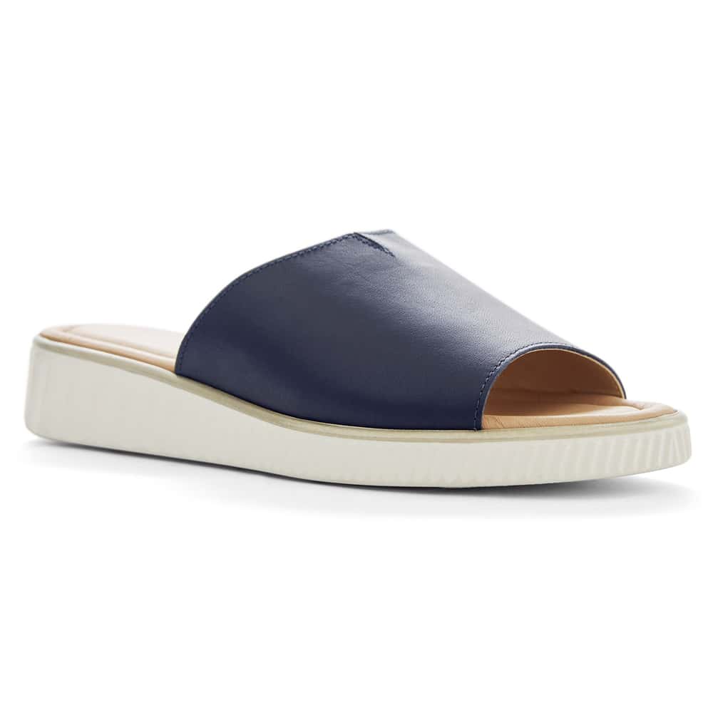 Safari Sandal in Navy Leather