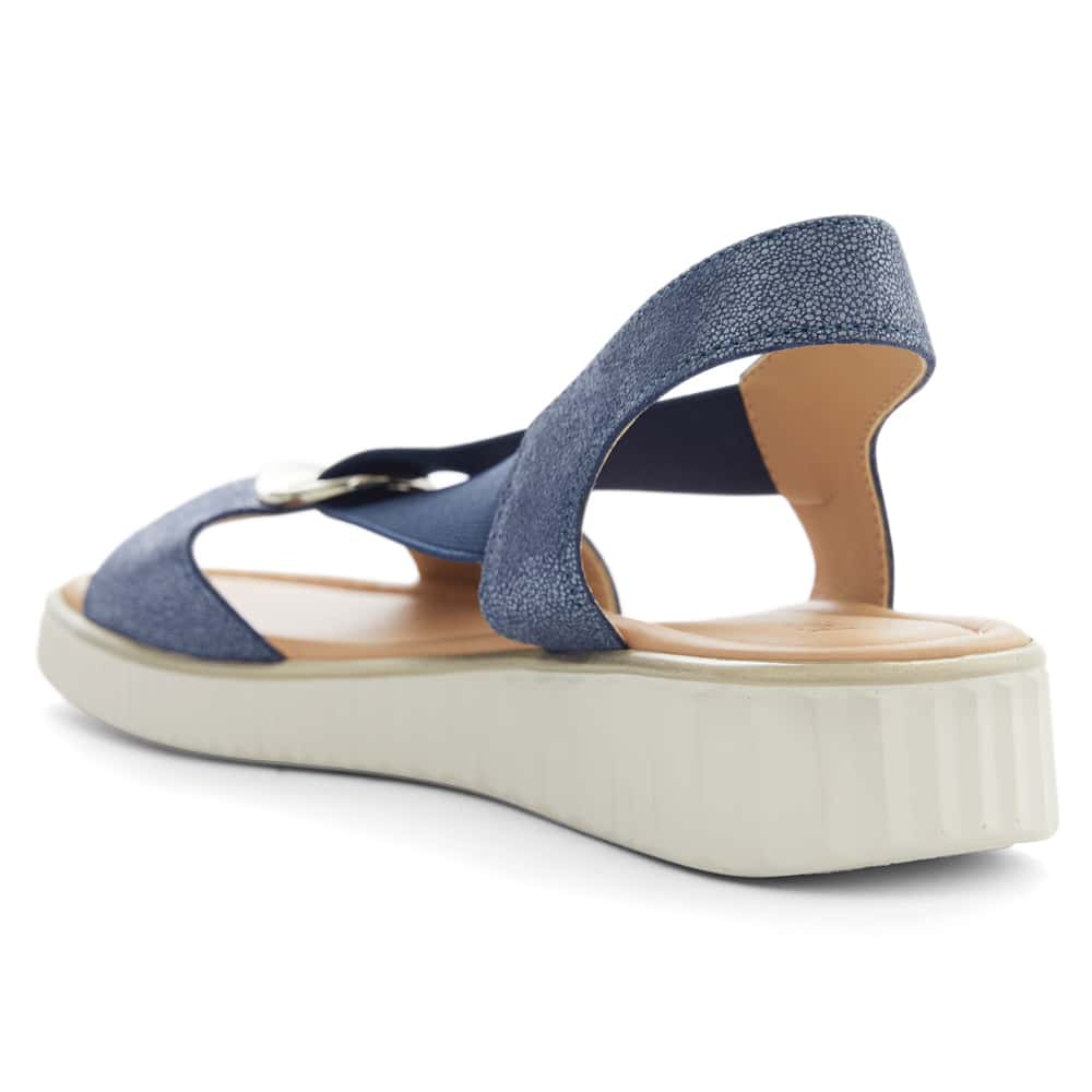 Sally Sandal in Navy Frost Multi Leather