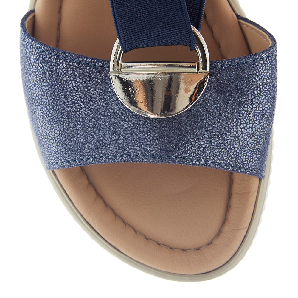 Sally Sandal in Navy Frost Multi Leather
