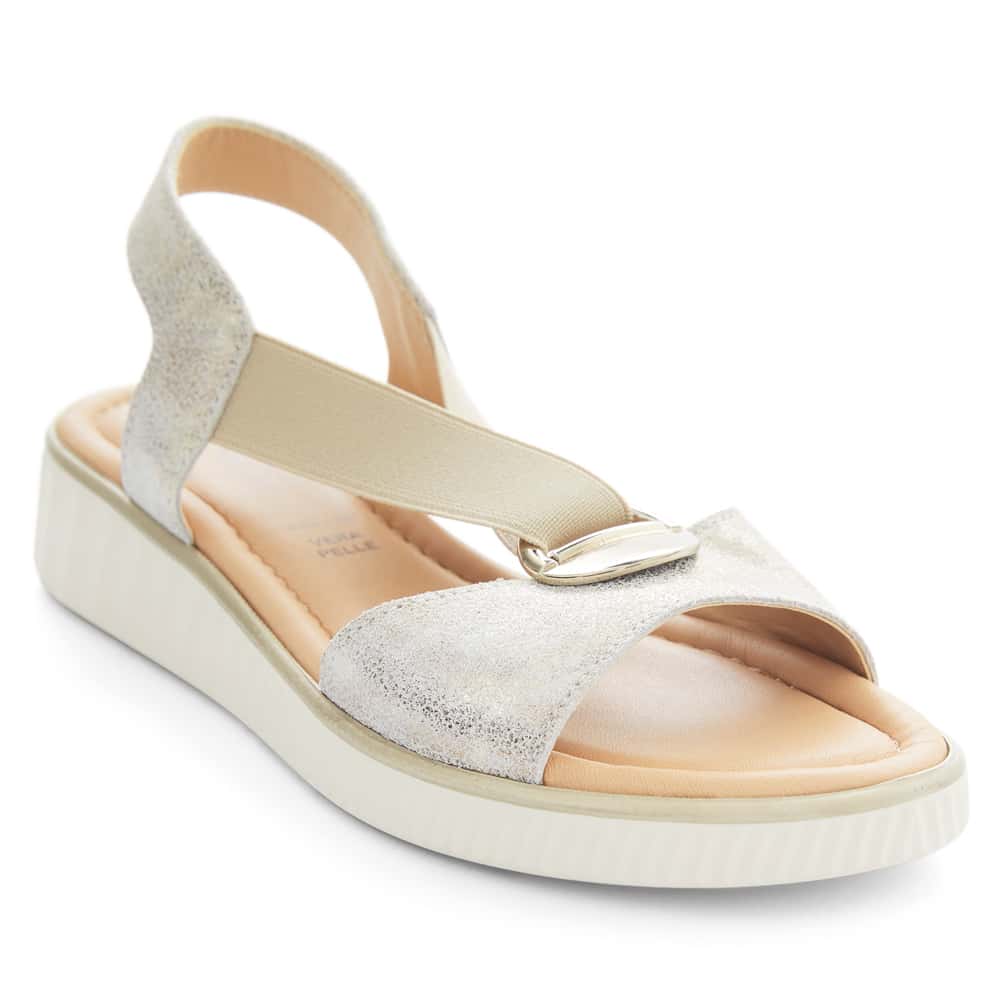 Sally Sandal in Silver Frost Multi Leather
