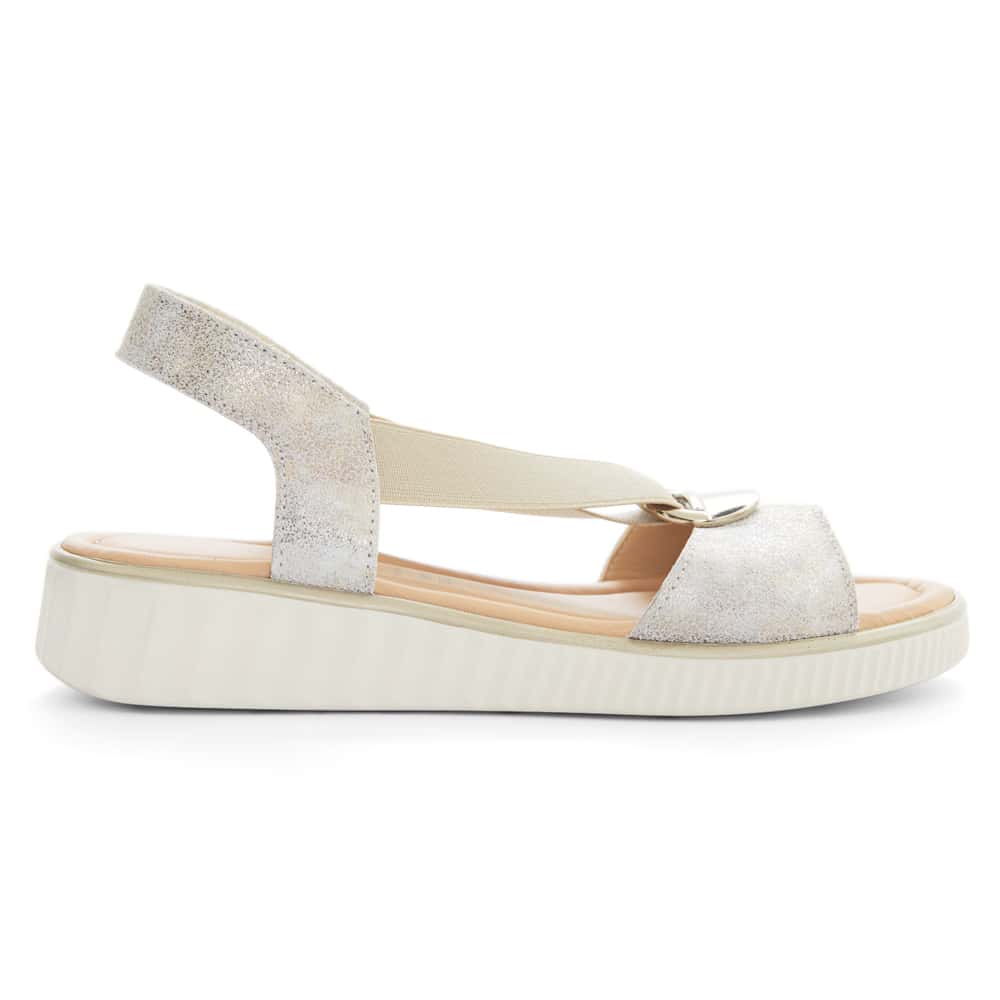 Sally Sandal in Silver Frost Multi Leather