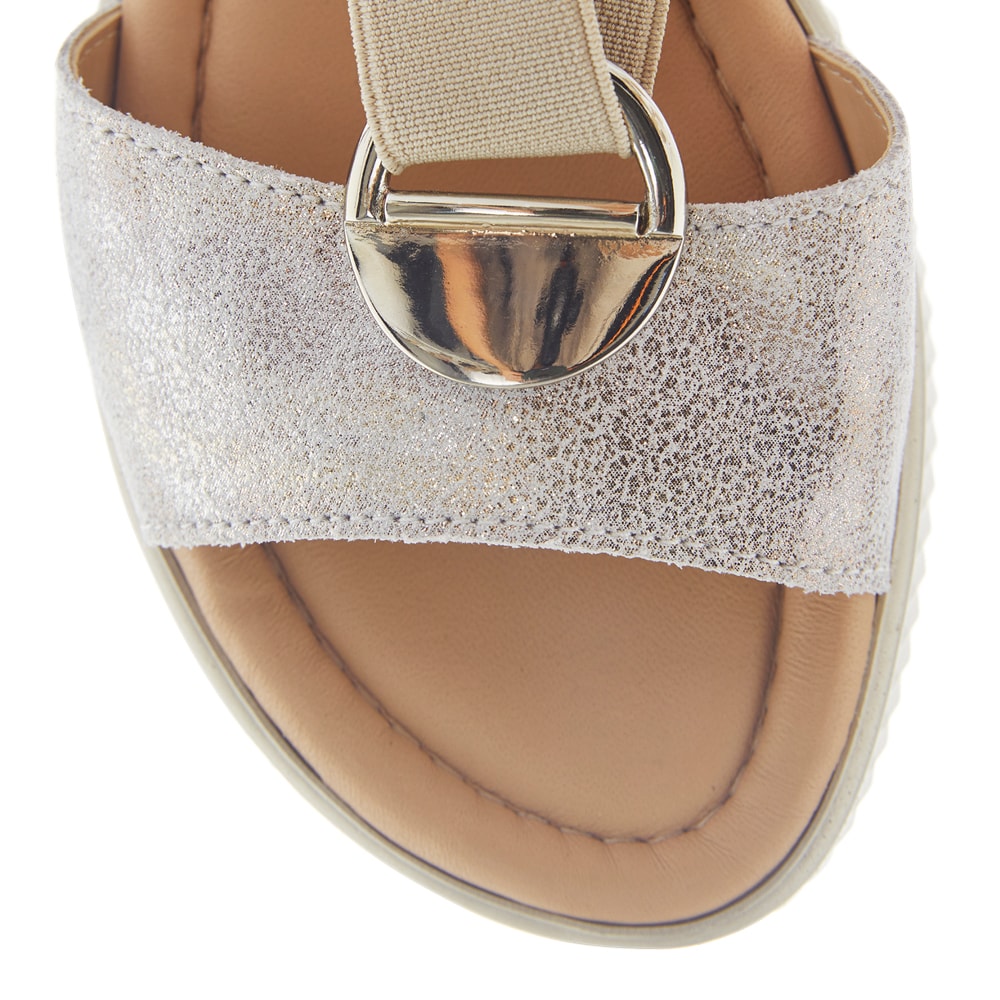 Sally Sandal in Silver Frost Multi Leather