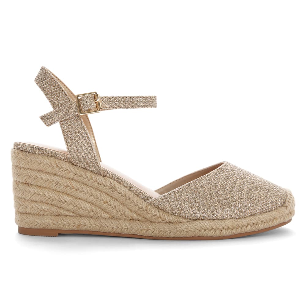 Santos Wedge in Gold Fabric