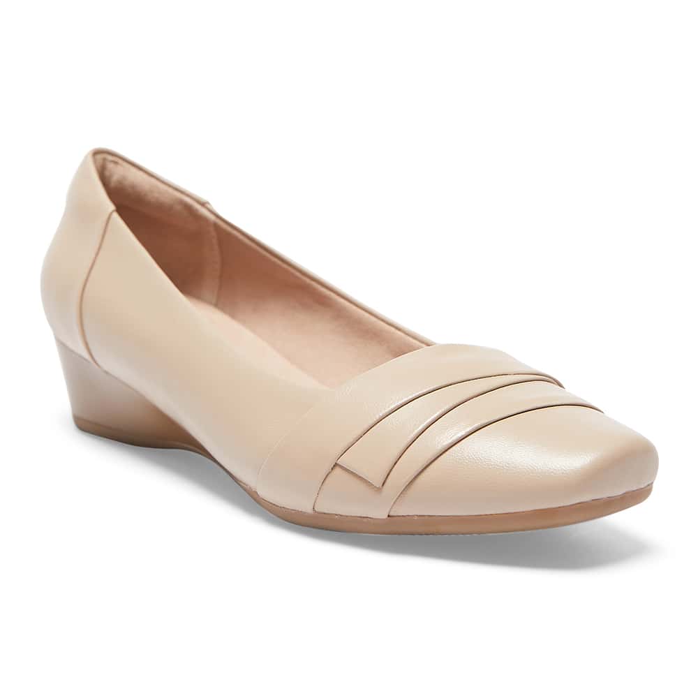 Saturn Heel in Nude Leather