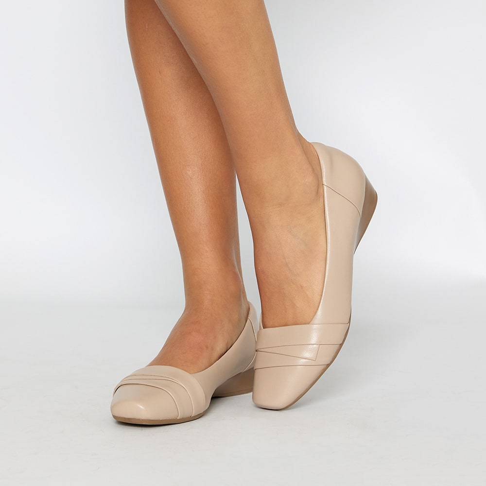 Saturn Heel in Nude Leather