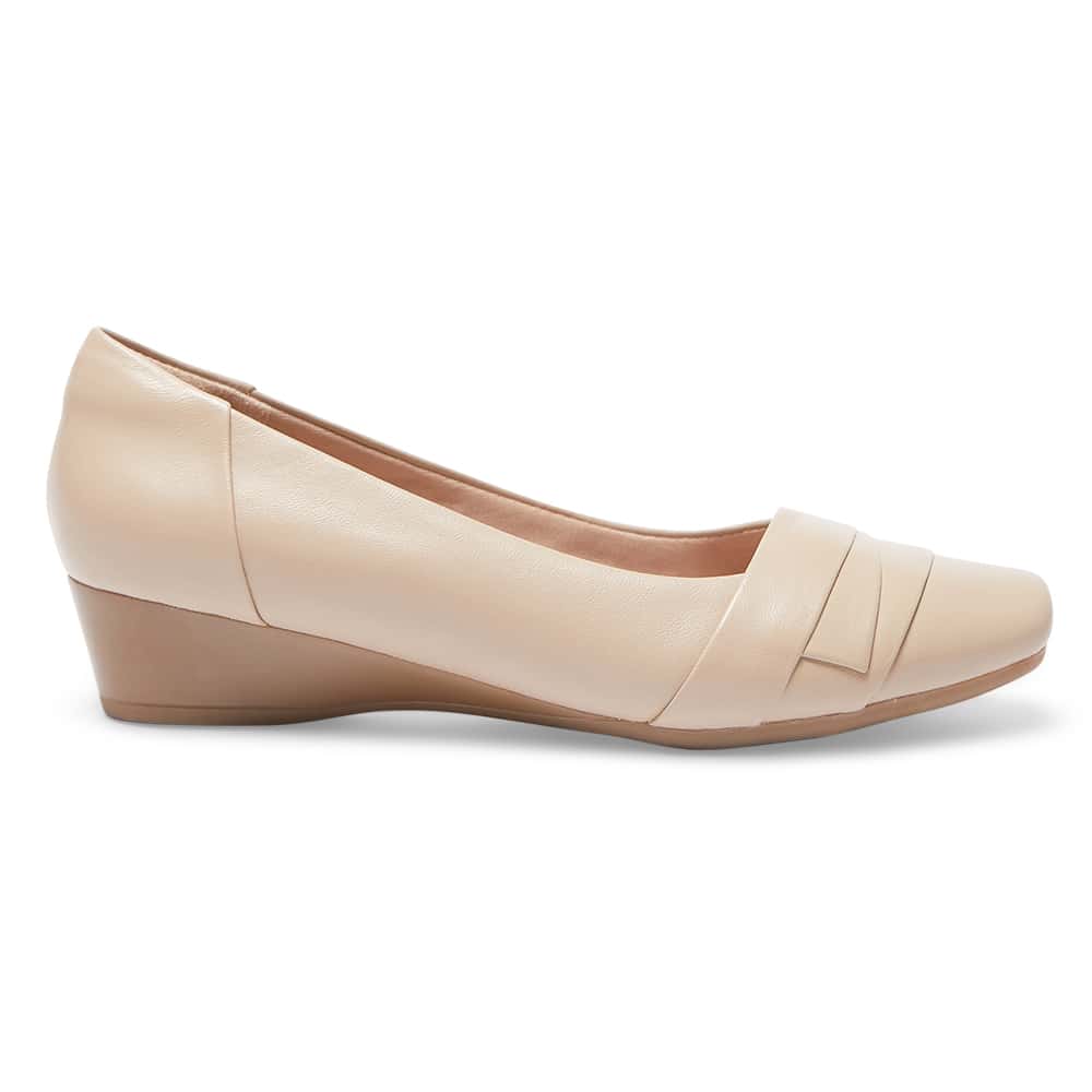 Saturn Heel in Nude Leather