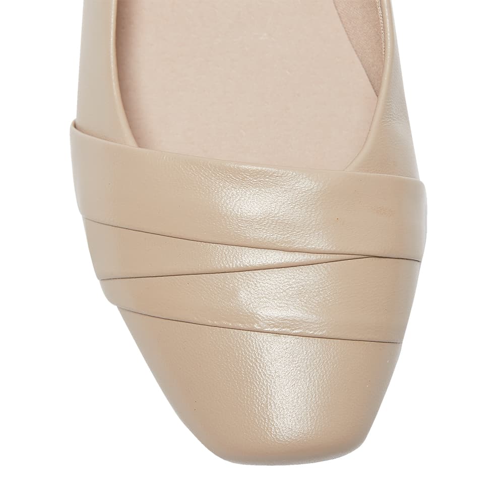 Saturn Heel in Nude Leather