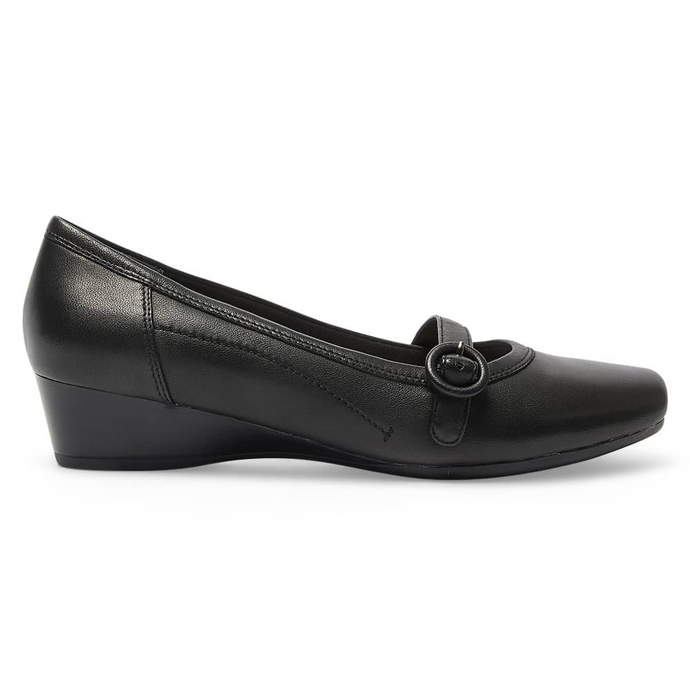 Savoy Heel in Black Leather