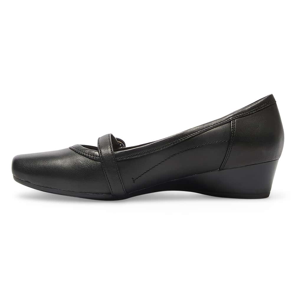 Savoy Heel in Black Leather