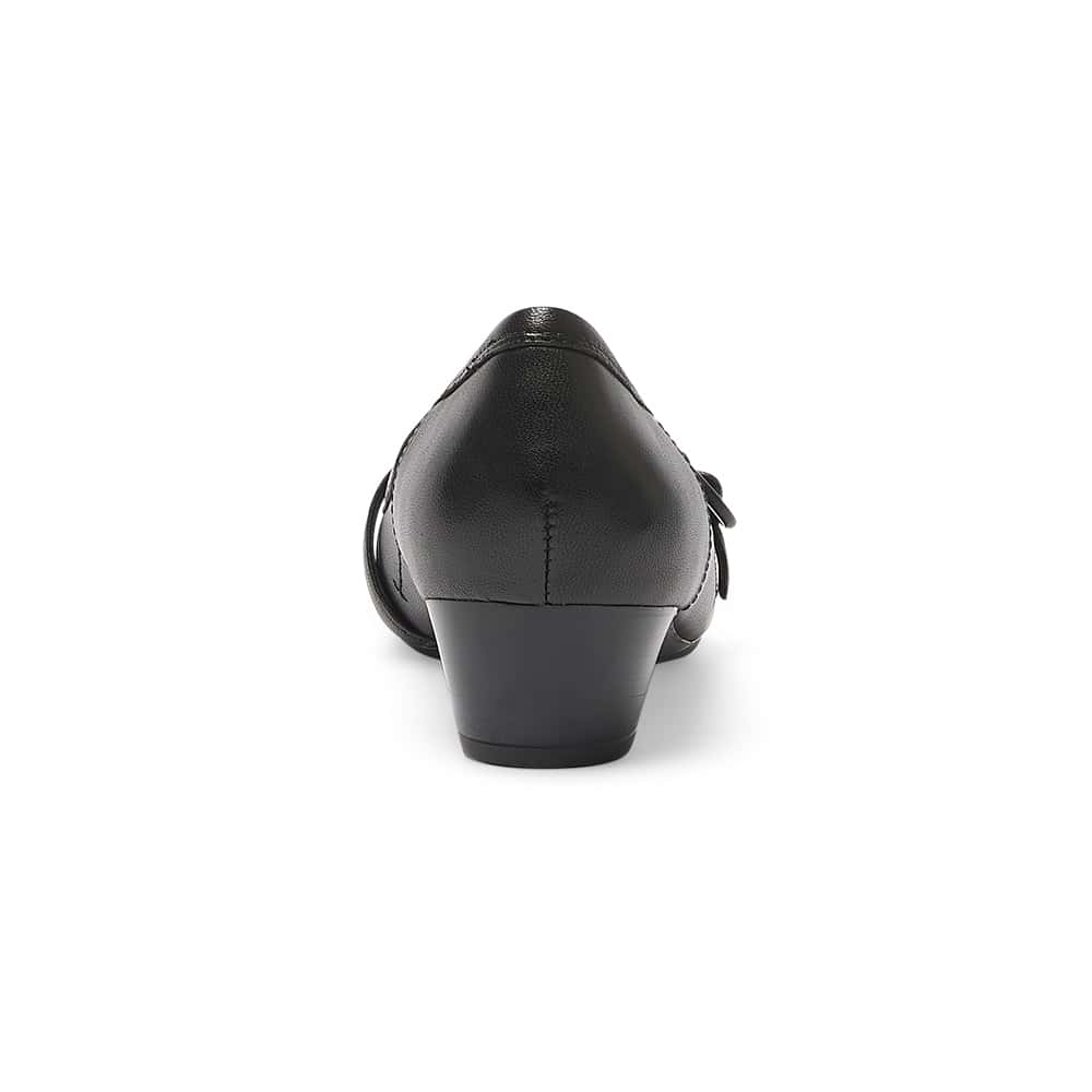Savoy Heel in Black Leather
