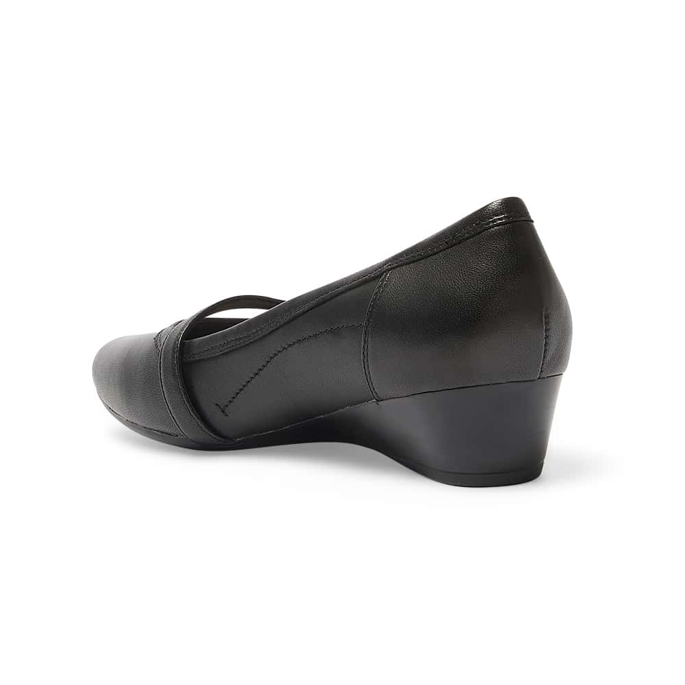 Savoy Heel in Black Leather