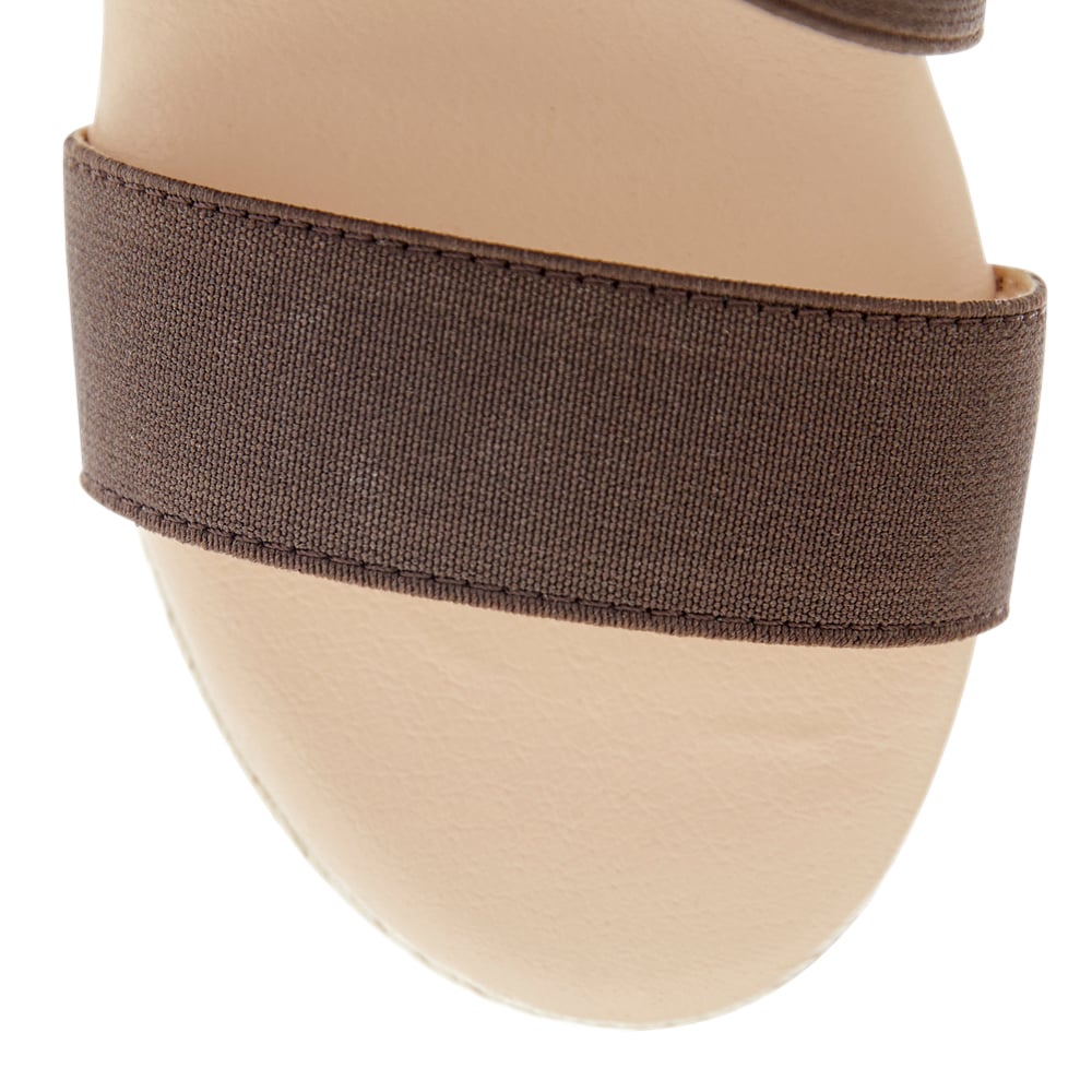Selina Wedge in Chocolate  Fabric