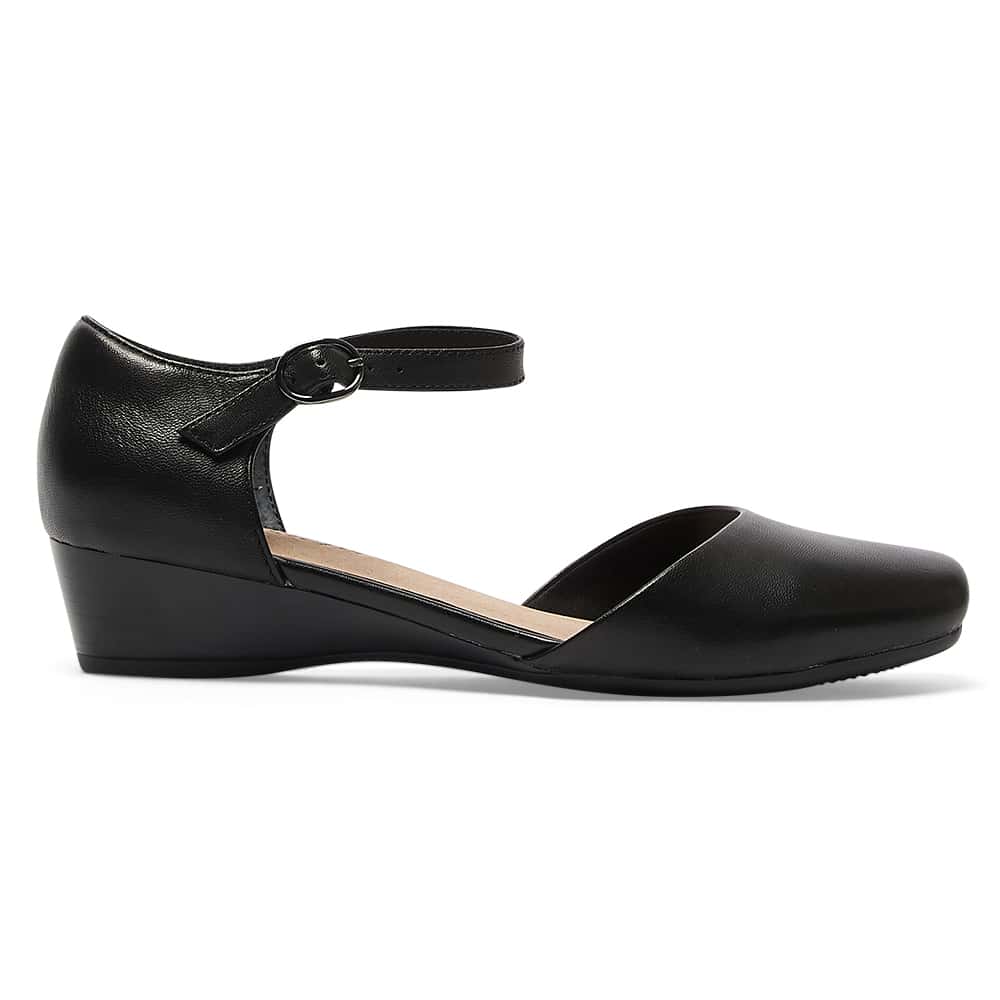 Sequel Ballet Flat in Black Leather