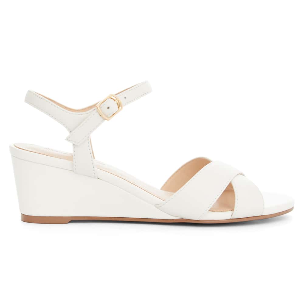 Shelly Heel in White Leather