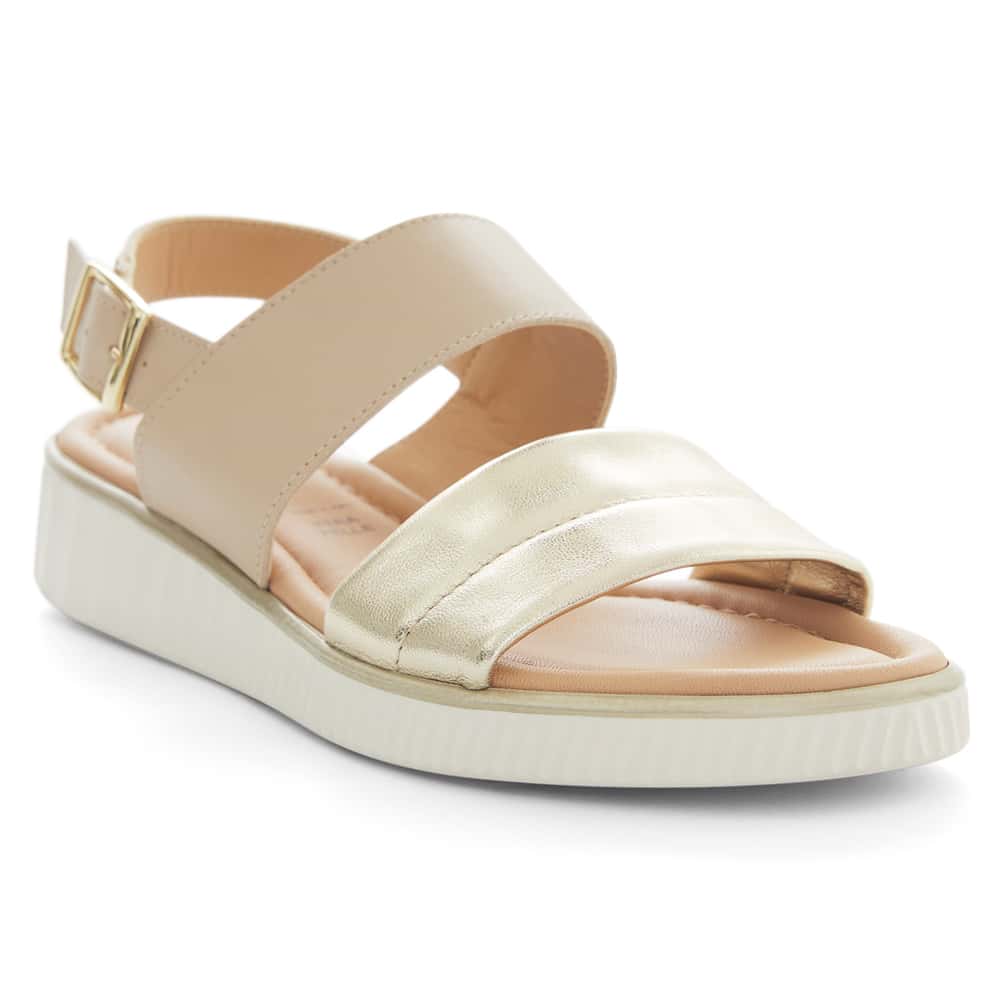 Shift Wedge in Blush Glove/platinum Leather