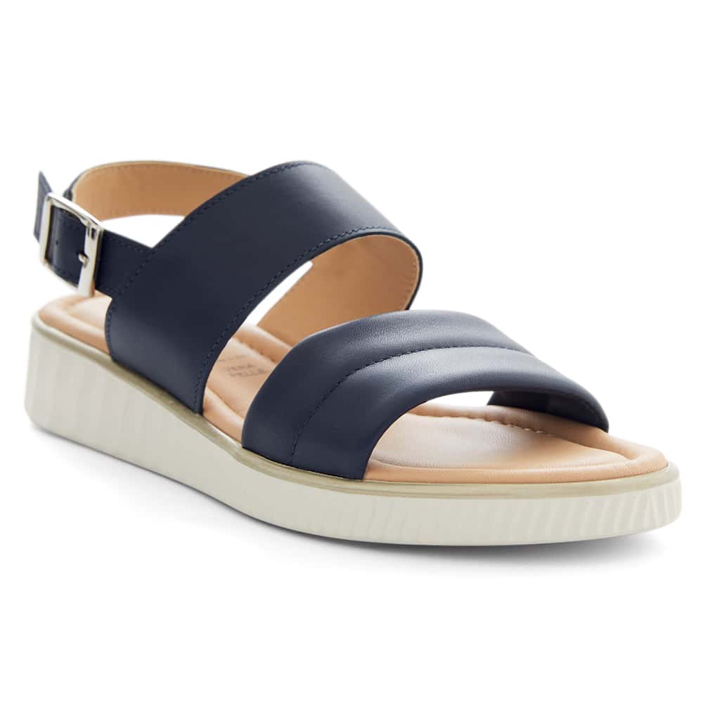 Shift Wedge in Navy Leather