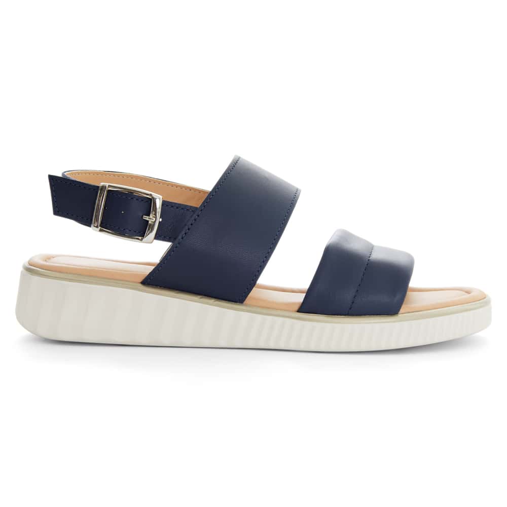 Shift Wedge in Navy Leather