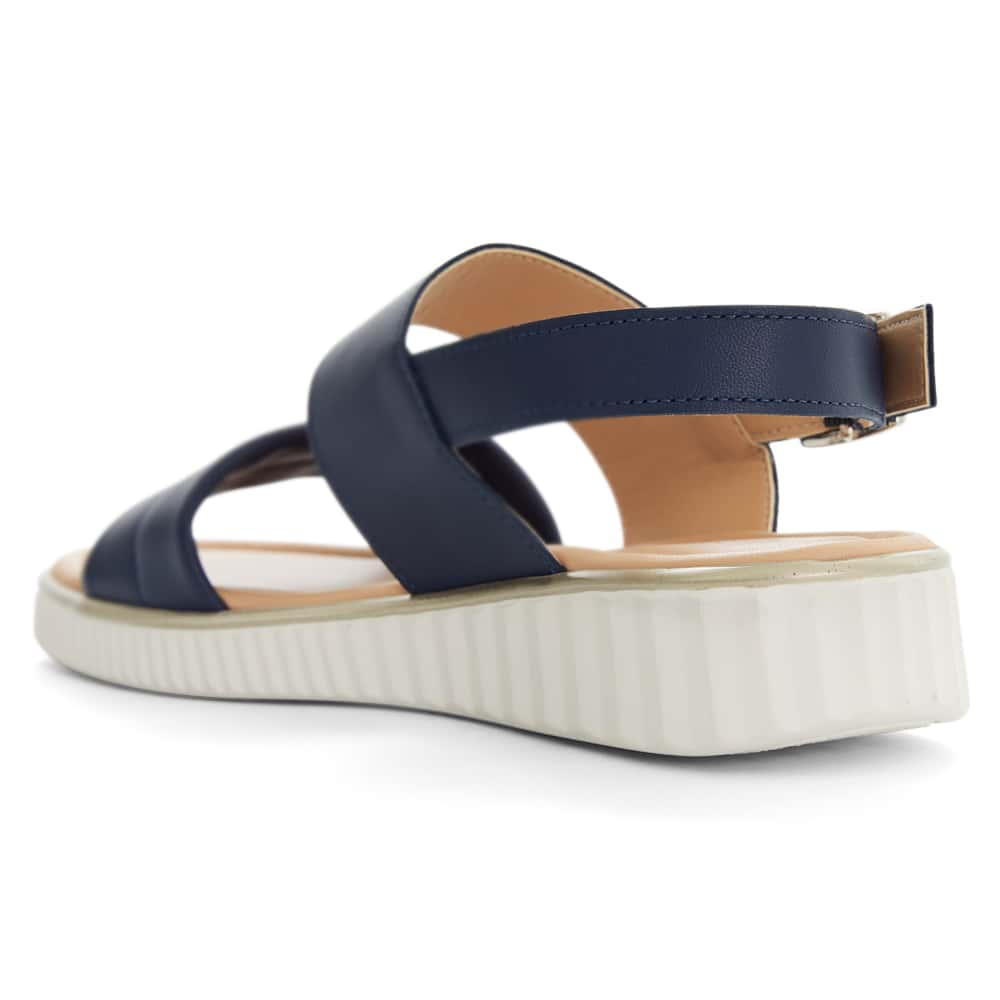Shift Wedge in Navy Leather