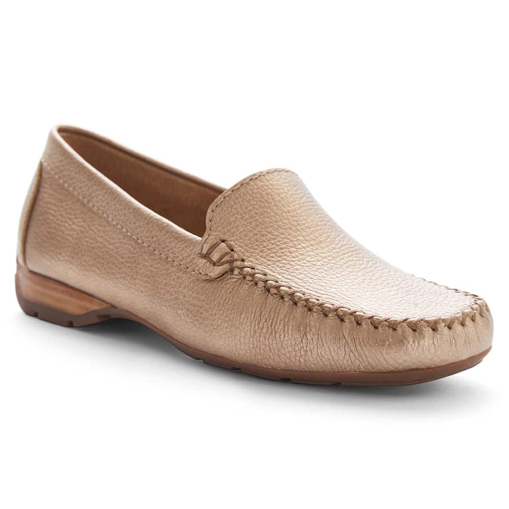 Sicily Loafer in Soft Gold Leather
