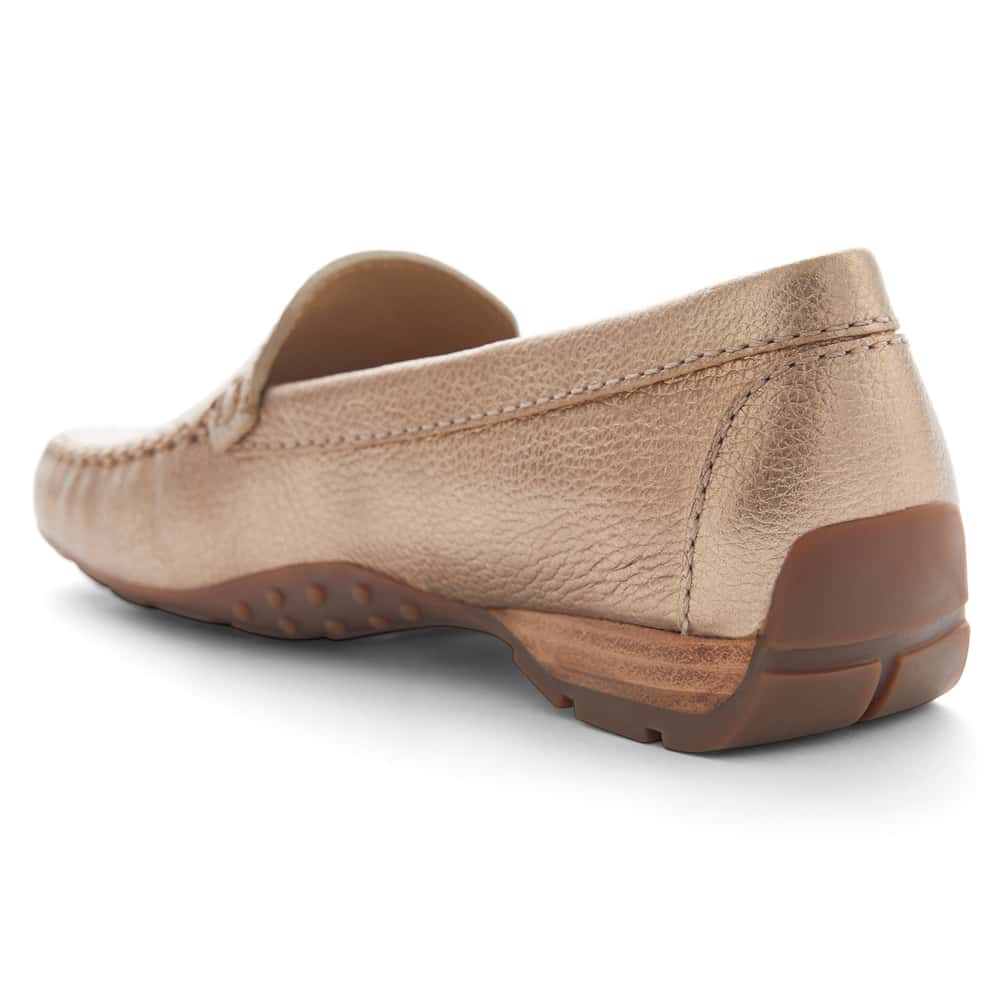 Sicily Loafer in Soft Gold Leather