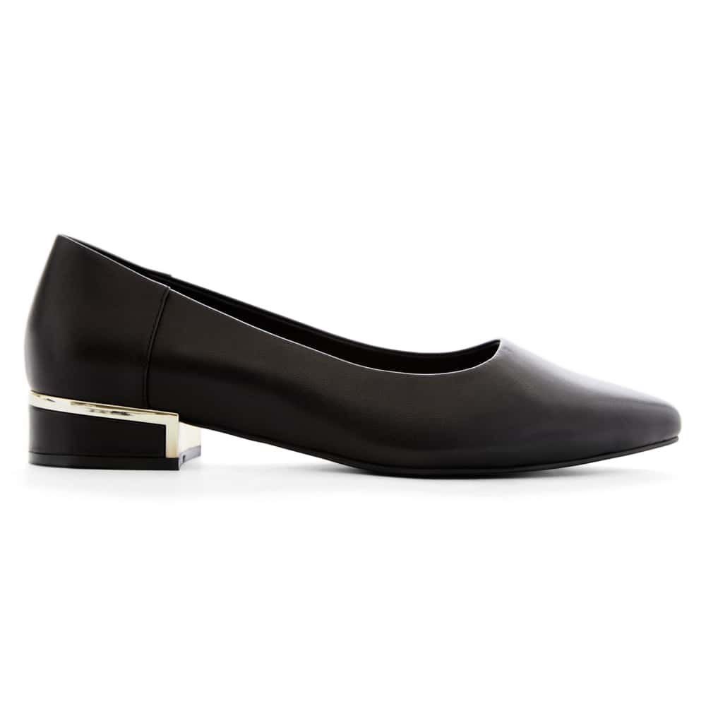 Sinatra Flat in Black Leather