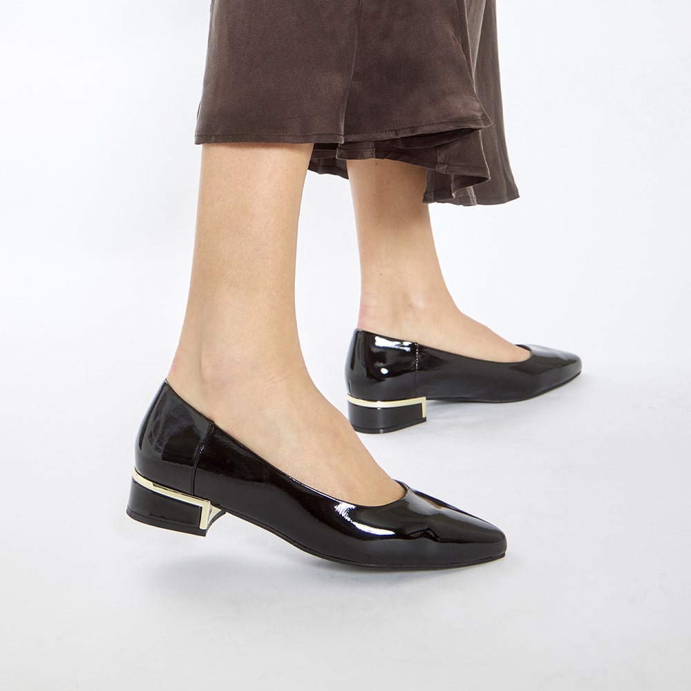 Sinatra Ballet Flat in Black Patent