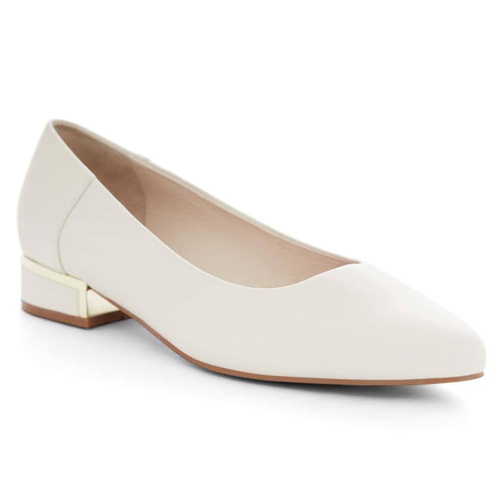 Sinatra Flat in Ivory Leather