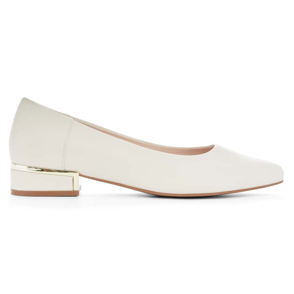 Sinatra Flat in Ivory Leather