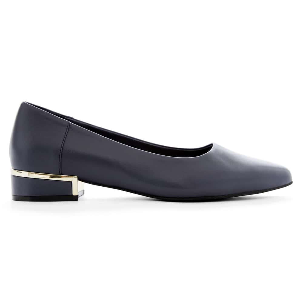 Sinatra Ballet Flat in Navy Leather